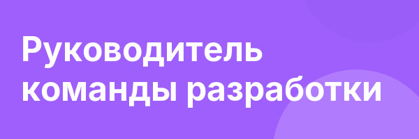 Руководитель команды разработки